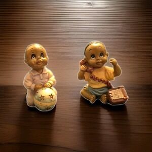 Vintage Collectable African American Baby Figurines - Set Of 2